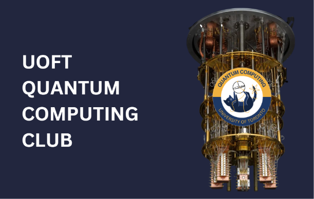 Blue Background with Quantum Computer and Logo