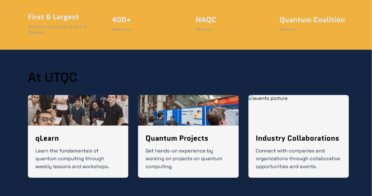 Elements on Yellow and Navy Background